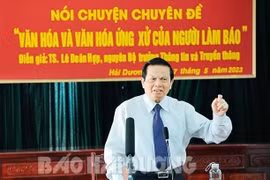 Báo Hải Dương tổ chức buổi nói chuyện về văn hóa ứng xử của người làm báo