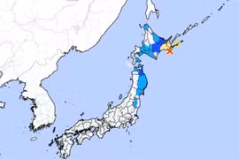 Động đất 6,1 độ richter làm rung chuyển đảo Hokkaido của Nhật Bản