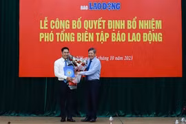 Trao quyết định bổ nhiệm ông Nguyễn Đức Thành giữ chức Phó Tổng Biên tập Báo Lao Động
