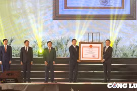 Phó Thủ tướng Trần Lưu Quang trao bằng công nhận huyện Kim Sơn (Ninh Bình) đạt chuẩn nông thôn mới
