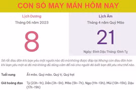 Con số may mắn hôm nay 8/6/2023 thứ 5, ngày 21/4 âm lịch