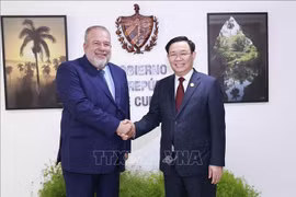 Chủ tịch Quốc hội Vương Đình Huệ hội kiến Thủ tướng Cộng hòa Cuba