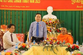 Phó Chủ tịch Thường trực Quốc hội Trần Thanh Mẫn thăm, chúc Tết Chôl Chnăm Thmây của đồng bào Khmer