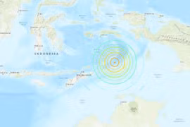 Động đất mạnh 7,6 độ richter xảy ra ngoài khơi Indonesia