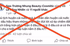 Xử phạt một cá nhân vu khống, xúc phạm uy tín của cơ quan, tổ chức trên mạng xã hội
