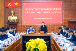 Đoàn công tác Báo Nhân Dân làm việc với Tỉnh ủy Lai Châu về công tác phối hợp tuyên truyền