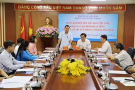 Hội Nhà báo Việt Nam khảo sát mô hình hoạt động tại Trung tâm Truyền thông tỉnh Quảng Ninh