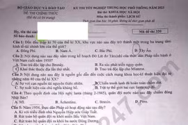 Đề thi tốt nghiệp THPT 2023 môn Lịch sử, mã đề 320