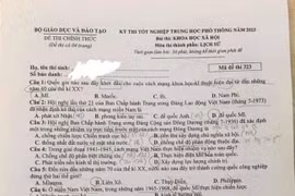 Đề thi tốt nghiệp THPT 2023 môn Lịch sử, mã đề 323
