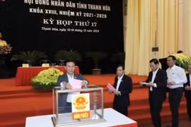 Lấy phiếu tín nhiệm đối với người giữ chức vụ do HĐND tỉnh Thanh Hóa bầu