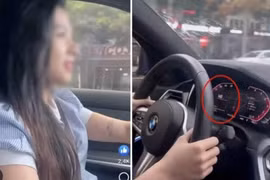 Phạt 11 triệu, tước bằng lái xe 3 tháng đối với cô gái lái ôtô 140 km/h trong khu dân cư