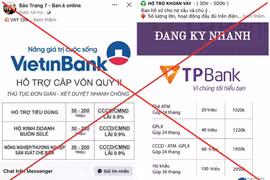 Bộ Công an cảnh báo thủ đoạn mạo danh ngân hàng, các tổ chức tín dụng để lừa đảo