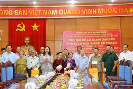 Phó Chủ tịch nước Võ Thị Ánh Xuân dâng hương và tặng quà gia đình chính sách ở Hà Tĩnh