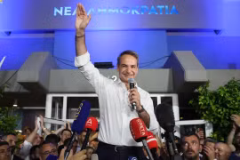Đảng của cựu Thủ tướng Hy Lạp Mitsotakis chiến thắng trong cuộc bầu cử lại