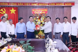 Trưởng Ban Tuyên giáo Trung ương Nguyễn Trọng Nghĩa thăm Cơ quan Thông tấn xã Việt Nam khu vực phía Nam