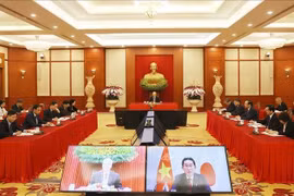 Tổng Bí thư Nguyễn Phú Trọng hội đàm trực tuyến cấp cao với Chủ tịch Đảng Dân chủ Tự do, Thủ tướng Nhật Bản