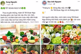 Cận Tết Đoan Ngọ, dịch vụ đặt cỗ online nhộn nhịp trên thị trường