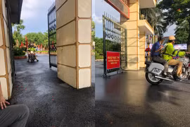 Nam sinh ngủ quên được Cảnh sát giao thông đưa đến điểm thi