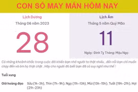 Con số may mắn hôm nay 28/6/2023 thứ 4, ngày 11/5 âm lịch