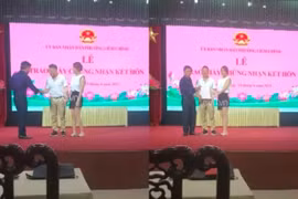 Shark Bình và 'Quỳnh búp bê' đăng ký kết hôn tại Hà Nam