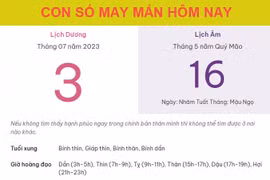 Con số may mắn hôm nay 6/7/2023 thứ 5, ngày 19/5 âm lịch