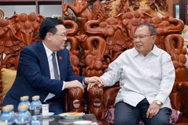 Chủ tịch Quốc hội Vương Đình Huệ thăm các đồng chí nguyên lãnh đạo cấp cao Lào