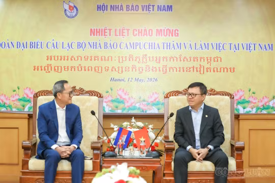 Hội đàm Hội Nhà báo Việt Nam – Câu lạc bộ nhà báo Campuchia: Tăng cường hợp tác trong bối cảnh báo chí số và AI phát triển mạnh