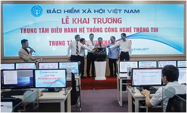 Lễ khai trương Trung tâm điều hành Hệ thống CNTT, Trung tâm Chăm sóc khách hàng của BHXH Việt Nam