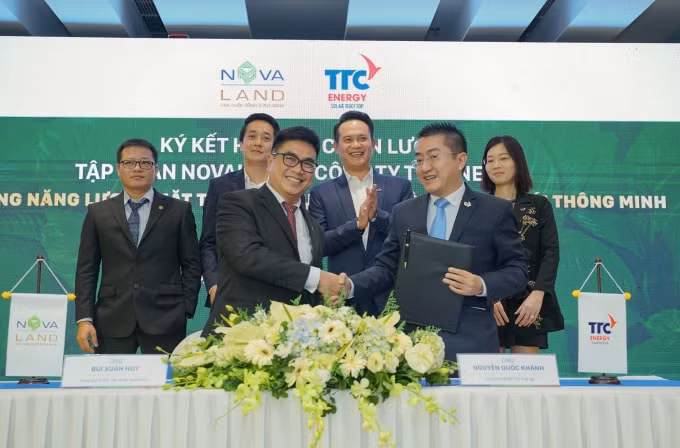 Tập đoàn Novaland hợp tác với TTC Energy ứng dụng giải pháp công nghệ thông minh dựa trên nền tảng năng lượng mặt trời cho khu đô thị sinh thái thông minh Aqua City.