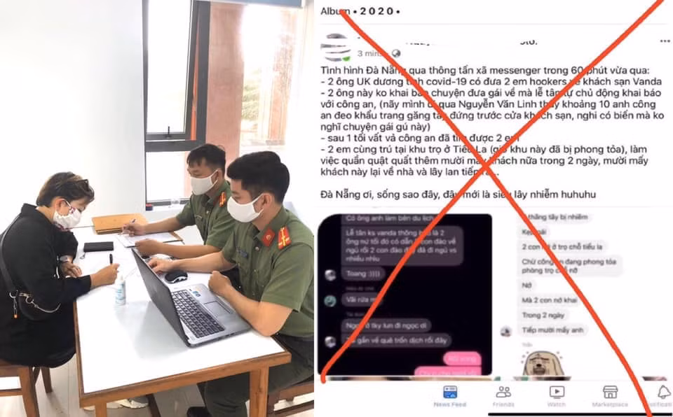 Bà H. bị xử phạt 10 triệu đồng, buộc tháo gỡ những thông tin sai sự thật ở trên Facebook. Ảnh: PV