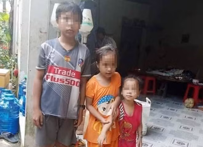 3 đứa con vợ chồng anh Hậu mồ côi sau vụ tai nạn thương tâm (Ảnh: T.N)