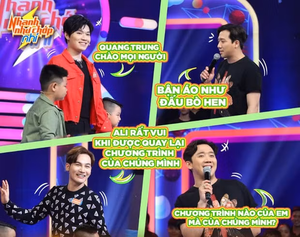Quang Trung & Ali Hoàng Dương xuất hiện tại Nhanh Như Chớp Nhí có Trấn Thành làm MC