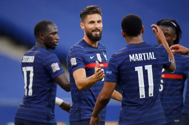 Cầu thủ Giroud ấn định chiến thắng hoành tráng cho Pháp bằng cú phạt đền đỉnh cao. Ảnh: internet.