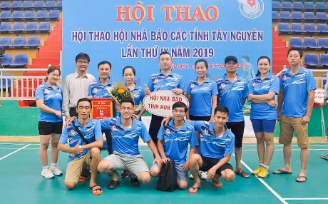 Hội viên Hội Nhà báo tỉnh Kon Tum tham gia Hội thao Hội Nhà báo các tỉnh Tây Nguyen lần thứ IX năm 2019.