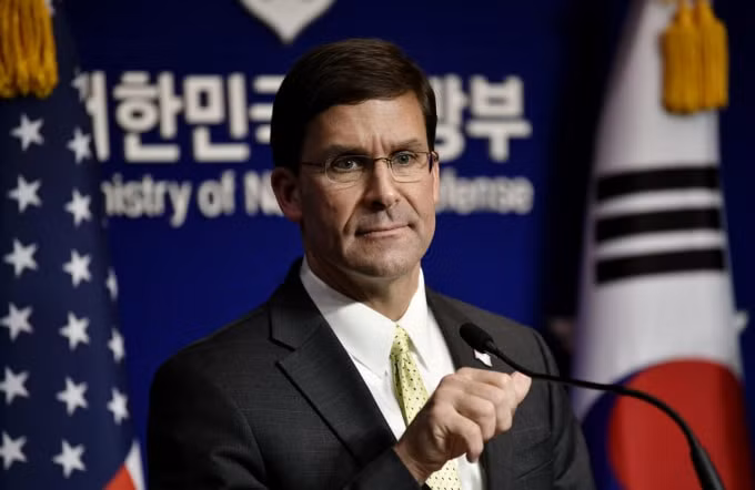 Bộ trưởng Quốc phòng Mỹ Mark Esper. Ảnh: Reuters