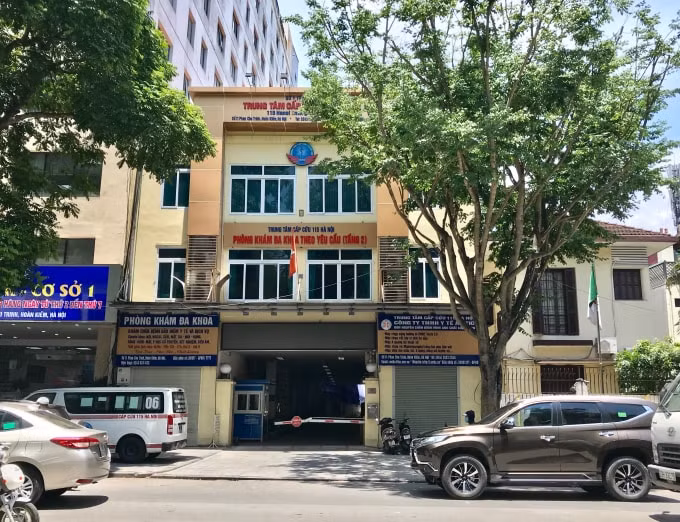 Trụ sở Trung tâm cấp cứu 115 Hà Nội tại số 11 Phan Chu Trinh. Ảnh: PV