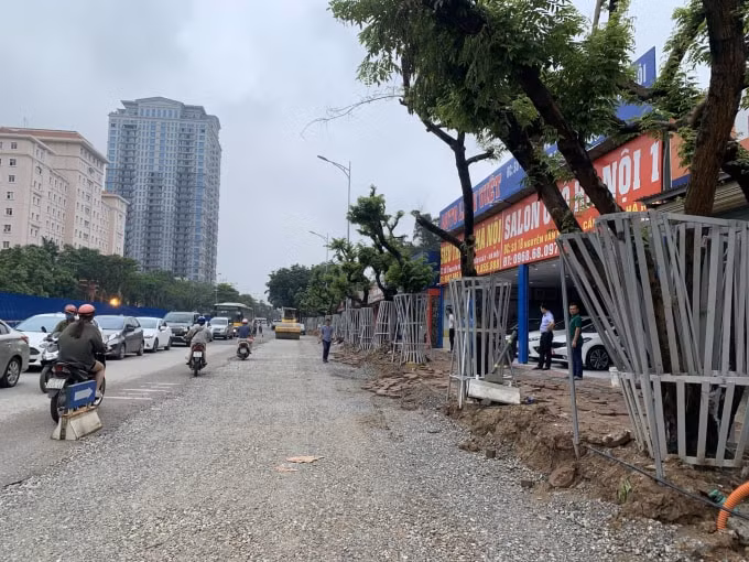 Cây sưa được mang áo giáp sắt và lắp camera khiến ai đi qua cũng cảm thấy lạ mắt. Ảnh: Khánh Ly