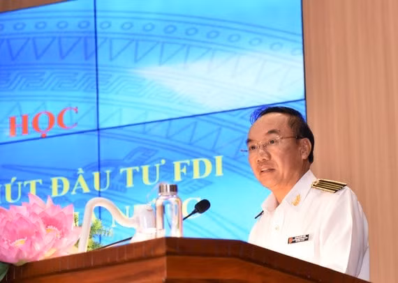Phó Tổng Kiểm toán Nhà nước, GS.TS Đoàn Xuân Tiên phát biểu tại Hội thảo ngày 9/6.