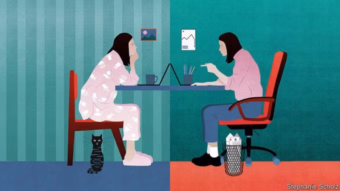 Đại dịch đã thay đổi cách thế giới làm việc mãi mãi. Ảnh: Stephanie Scholz/Economist