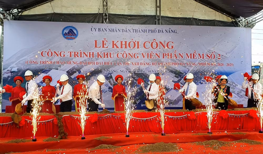 Thành phố Đà Nẵng khởi công Khu công viên phần mềm số 2. Ảnh: baodautu.