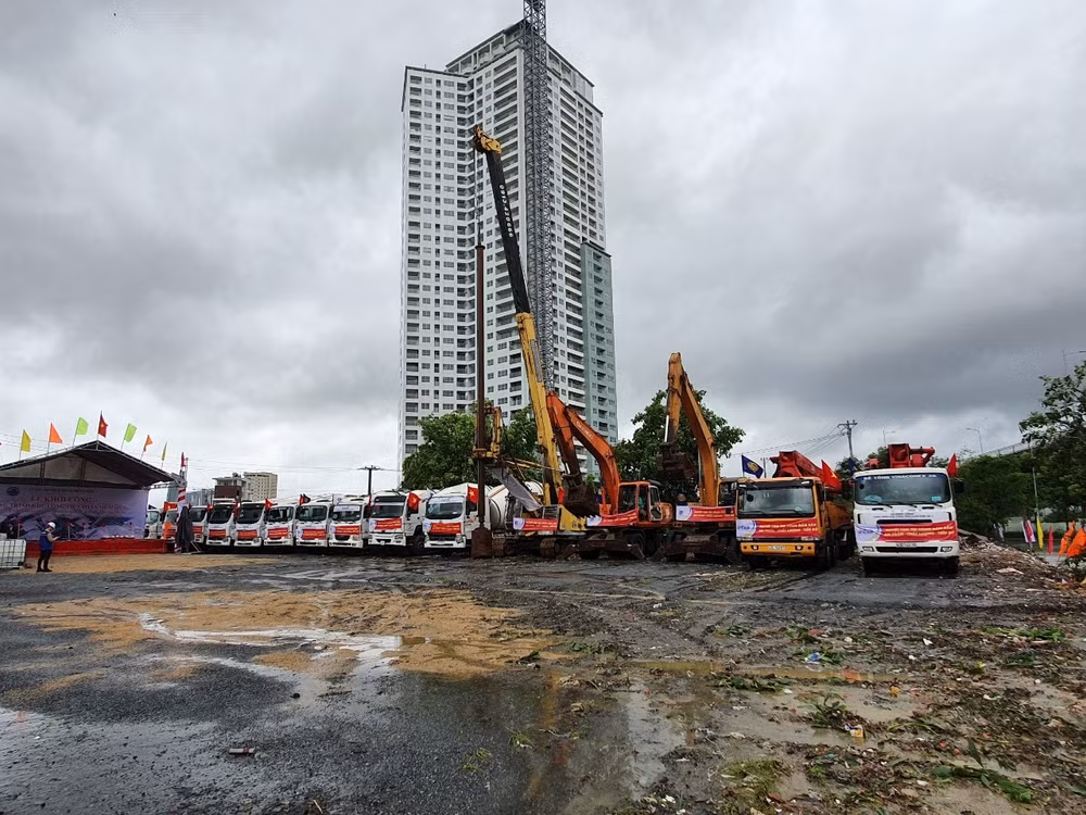 Hiện công trình được triển khai xây dựng trên khu đất có tổng diện tích 28.573m2, tại phường Thuận Phước, quận Hải Châu. Ảnh: baodautu.