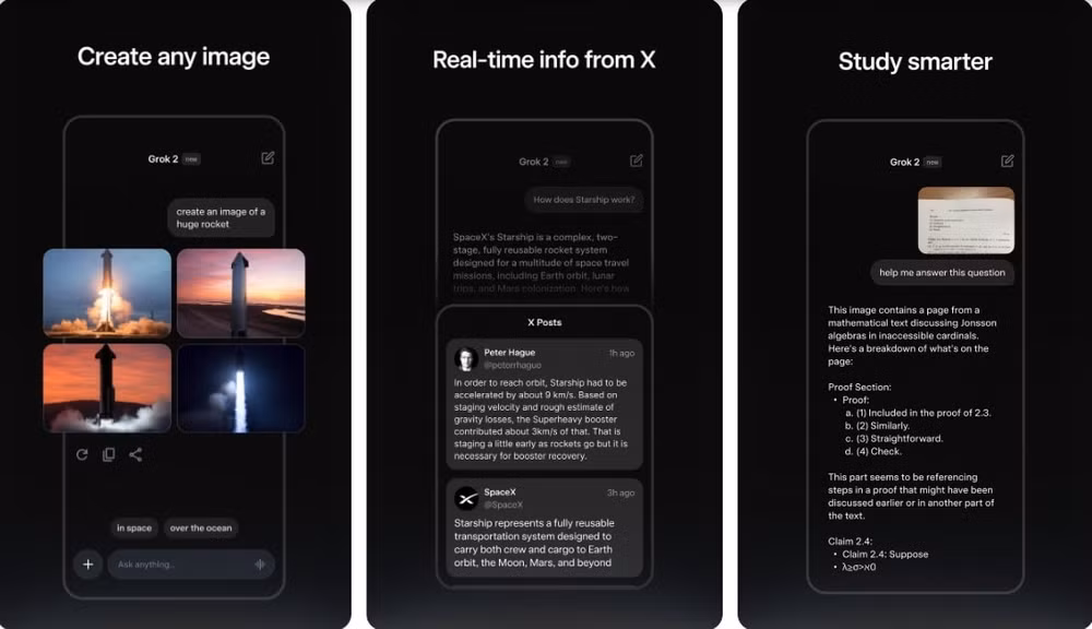 ung dung ai grok cua elon musk sap co mat tren android hinh 2