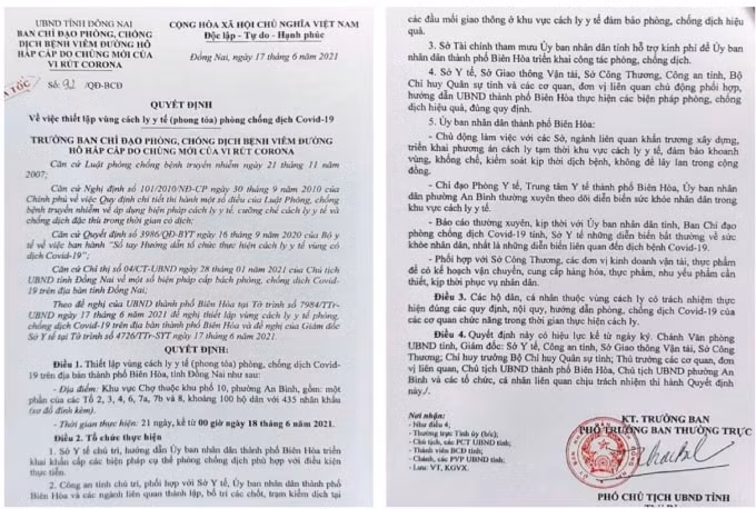 Công văn hỏa tốc của tỉnh Đồng Nai khiến nhiều người dân hoang mang.
