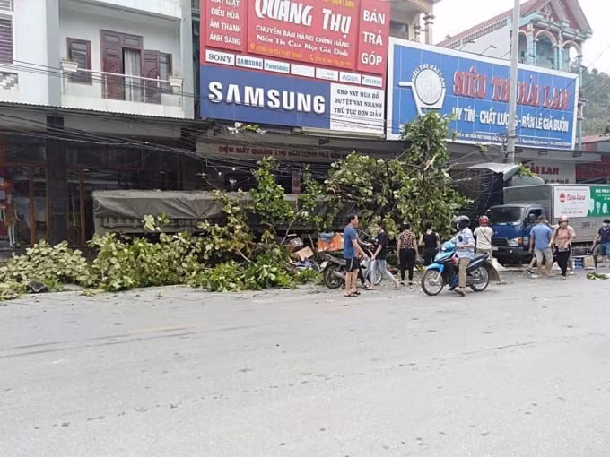 Hiện trường vụ tai nạn.