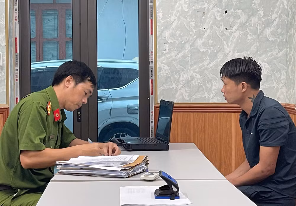 Đối tượng Đoàn Văn Nguyên tại Công an phường phường Chu Văn An