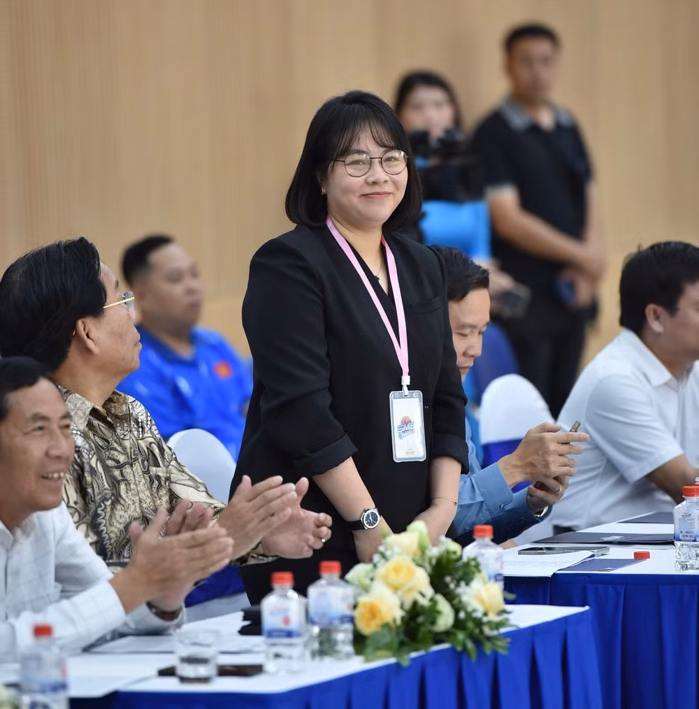 Bà Nguyễn Mai Tâm - Giám đốc Học viện Bóng rổ MVP, trực thuộc Công ty Trách nhiệm hữu hạn MTV M4V.