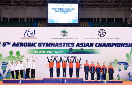 Việt Nam giành vị trí Nhất toàn đoàn giải vô địch Thể dục Aerobic châu Á lần thứ IX