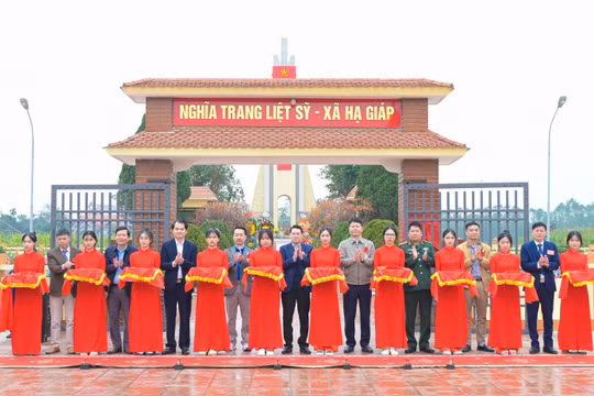 Petrovietnam/PVEP tôn tạo Nghĩa trang liệt sĩ và tài trợ kinh phí tu sửa trường học xã Hạ Giáp, Phú Thọ