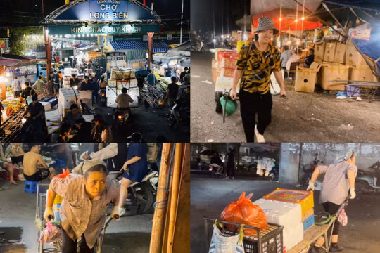 Cuộc sống mưu sinh về đêm của người lao động chợ Long Biên