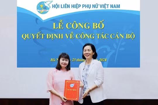Tổng biên tập Báo Phụ nữ Việt Nam được điều động, bổ nhiệm giữ chức Trưởng ban Hỗ trợ phụ nữ phát triển kinh tế, Hội LHPN Việt Nam